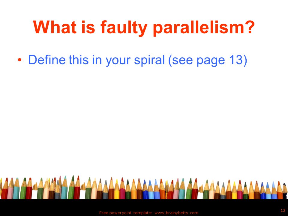 Examples of Parallelism